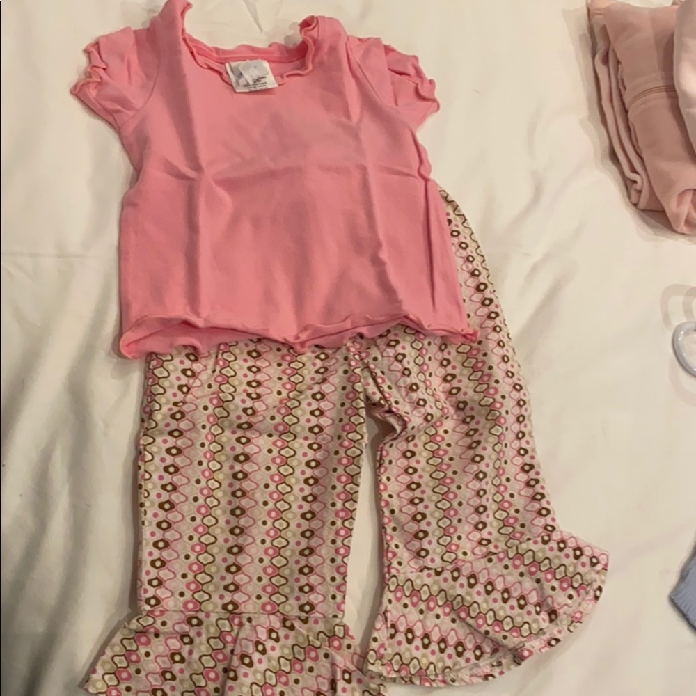 CHARABIA 2 piece ruffle pants and top
